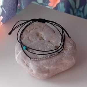 ΣΕΤ ΒΡΑΧΙΟΛΙ ΜΑΥΡΟ ΜΕ ΧΑΟΛΙΤΗ ΑΣΗΜΙ