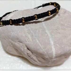 ΒΡΑΧΙΟΛΙ ΧΡΥΣΟ ΠΛΕΚΤΟ ΜΑΥΡΟ ΜΕ ΑΙΜΑΤΙΤΕΣ