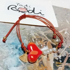 ΒΡΑΧΙΟΛΙ Heart-κόκκινη