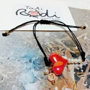 ΒΡΑΧΙΟΛΙ Heart-κόκκινη με Άστερι