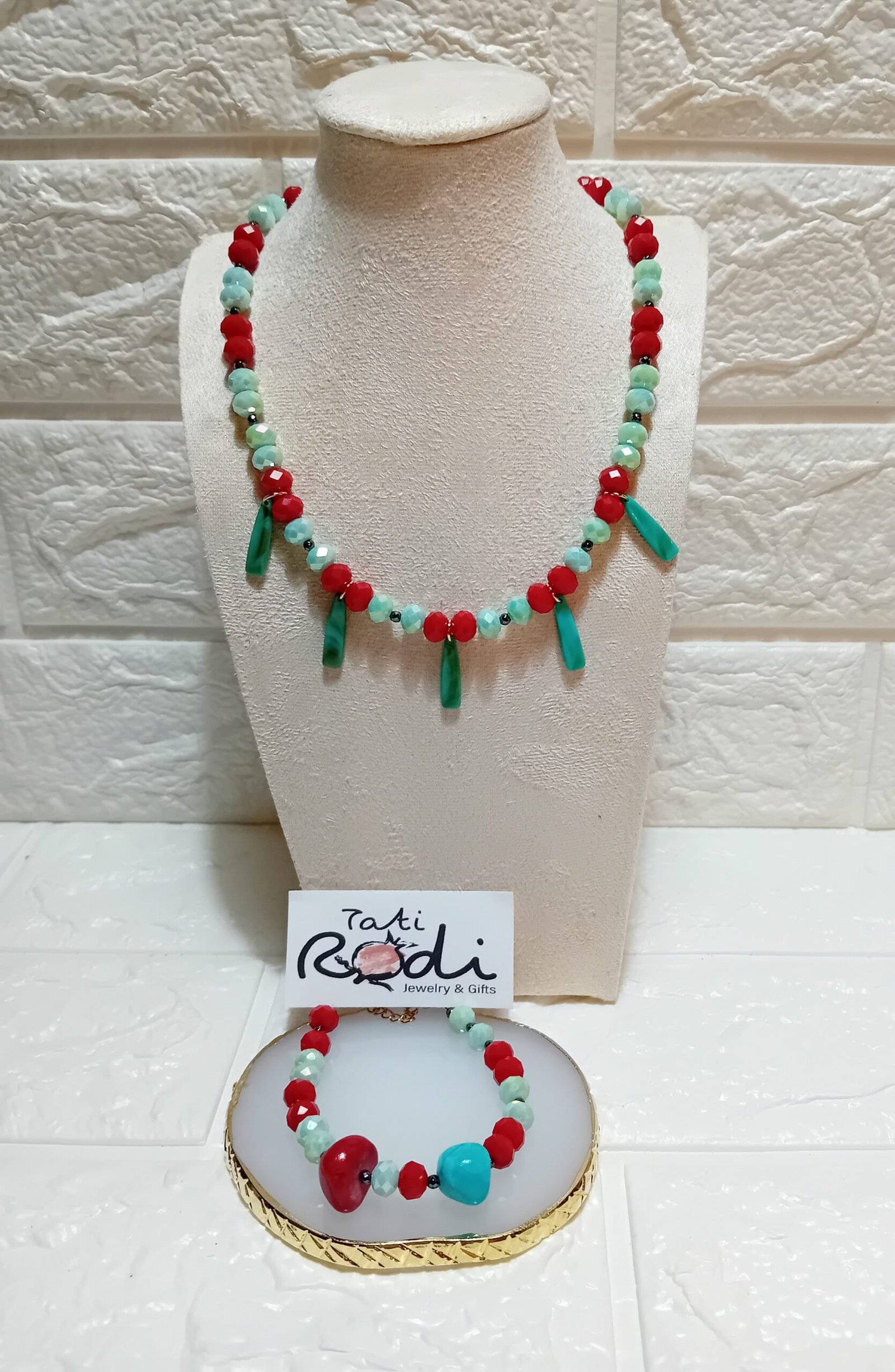 ΣΕΤ Turquoise & Crimson