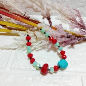 ΒΡΑΧΙΟΛΙ Turquoise & Crimson